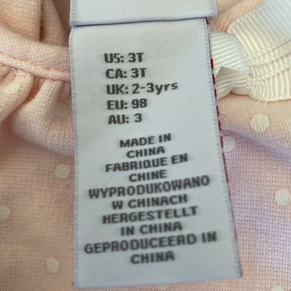 TAHARI Adorable Pink and White Polka Dot Dress with Bow. Size 3T. Short sleeve. - Picture 11 of 14